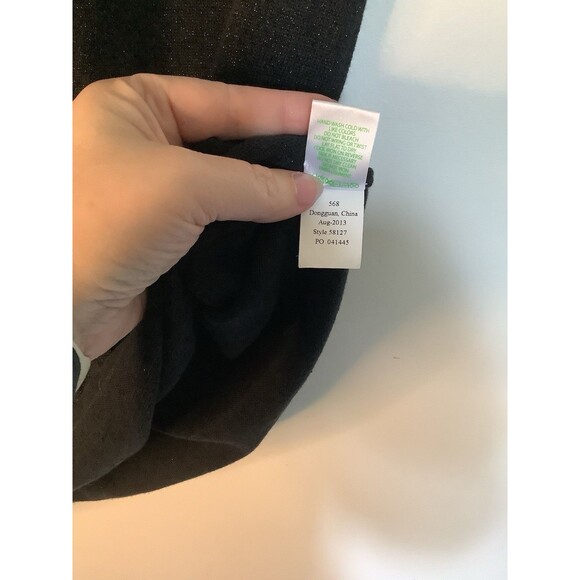 Lily Pulitzer Kathleen Black Sweater Round Neck Pullover Black Sz Large - Picture 5 of 6